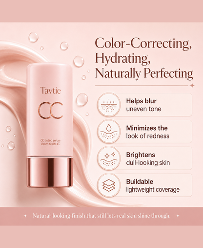 ✨ CC Color-Correcting Tinted Serum – Lightweight, Waterproof & Naturally Flawless