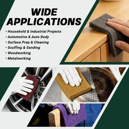 🧽10-Pack Maroon Scuff Pads – Kitchen Cleaning, Paint Prep, Auto Restoration & Crafts