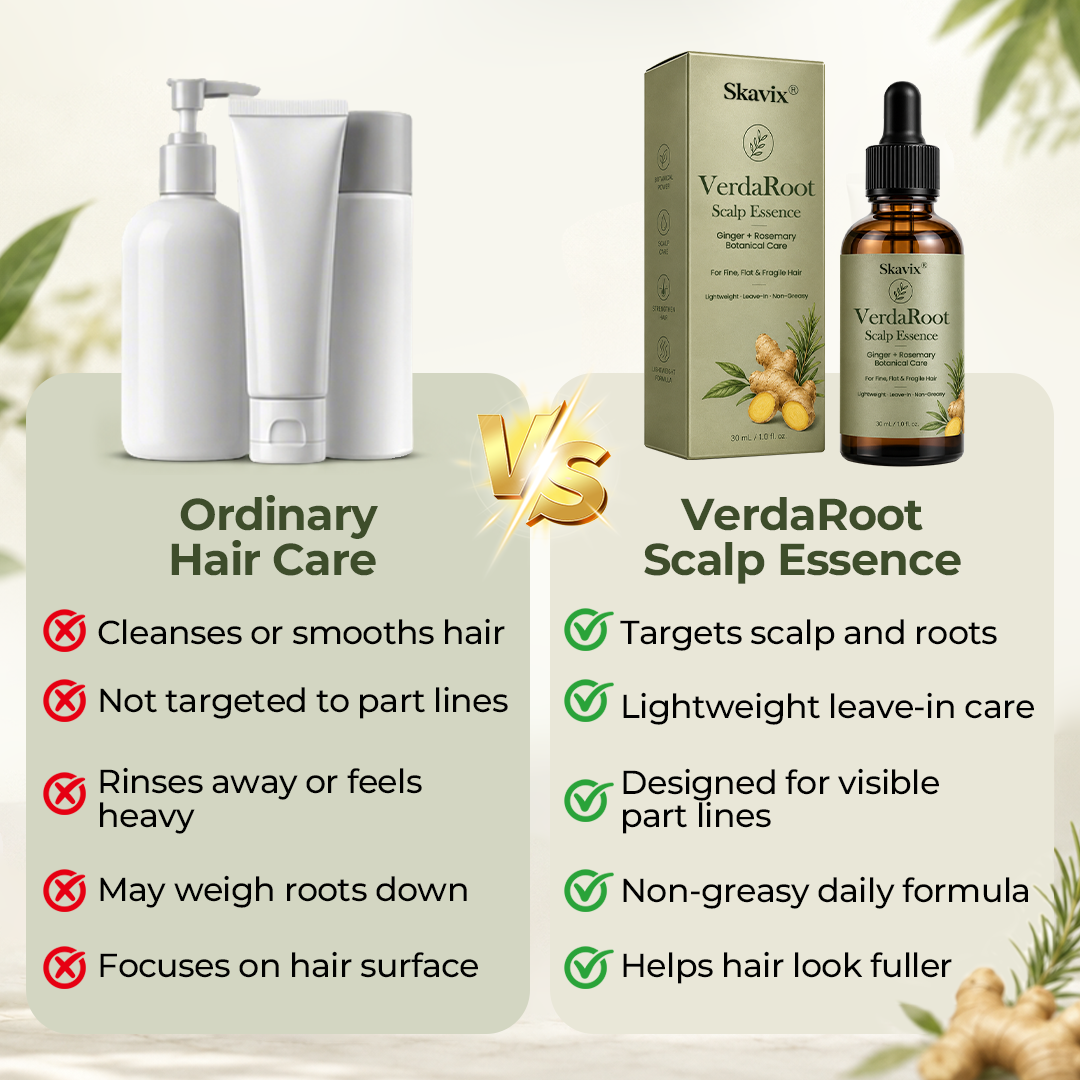 🌿 Skavix® VerdaRoot Scalp Essence – Promote Thicker, Stronger & Healthier-Looking Hair