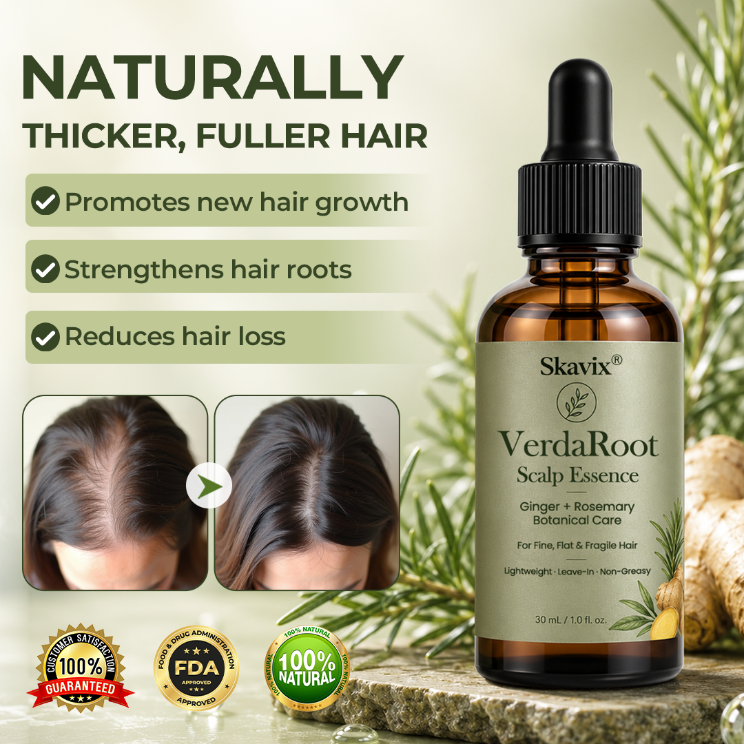 🌿 Skavix® VerdaRoot Scalp Essence – Promote Thicker, Stronger & Healthier-Looking Hair
