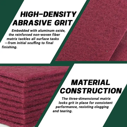 🧽10-Pack Maroon Scuff Pads – Kitchen Cleaning, Paint Prep, Auto Restoration & Crafts