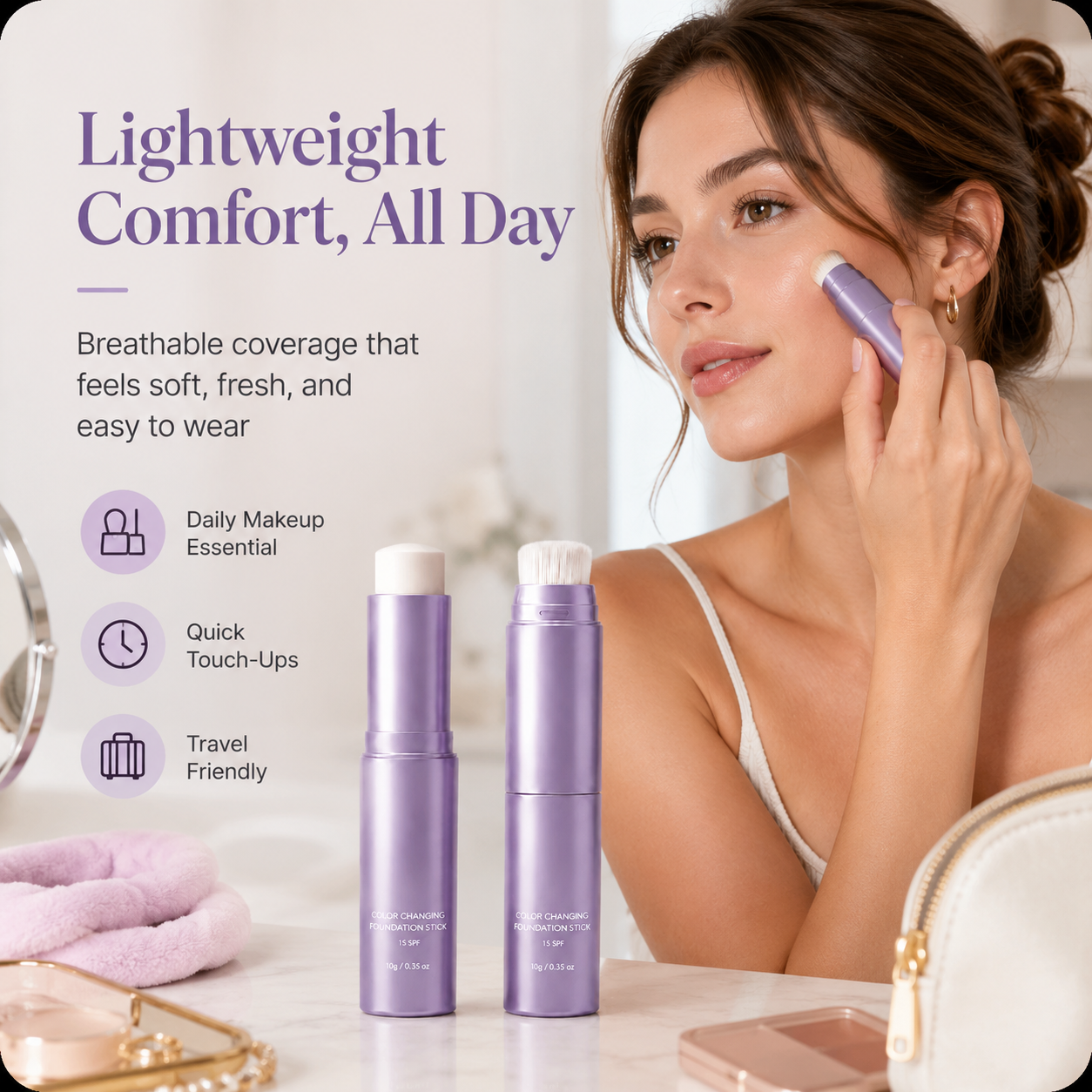 🔥Limited time - Buy 1 Get 1 Free--Color Changing Foundation Stick