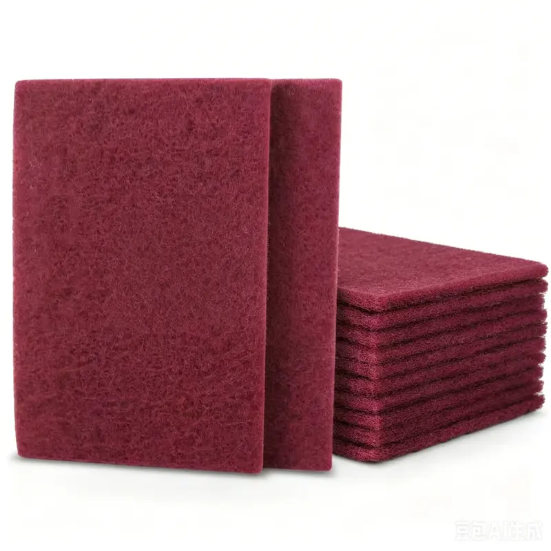 🧽10-Pack Maroon Scuff Pads – Kitchen Cleaning, Paint Prep, Auto Restoration & Crafts