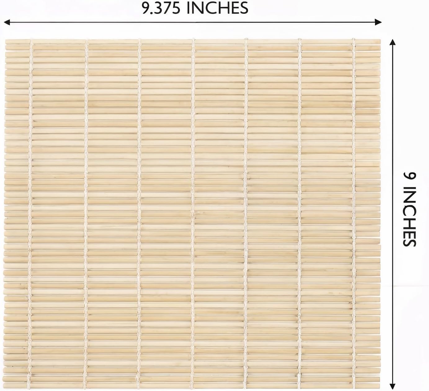 Natural Bamboo Sushi Rolling Mat - 9.5 in - product view 2