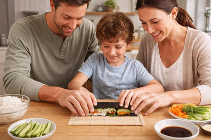 Natural Bamboo Sushi Rolling Mat - 9.5 in - product view 6