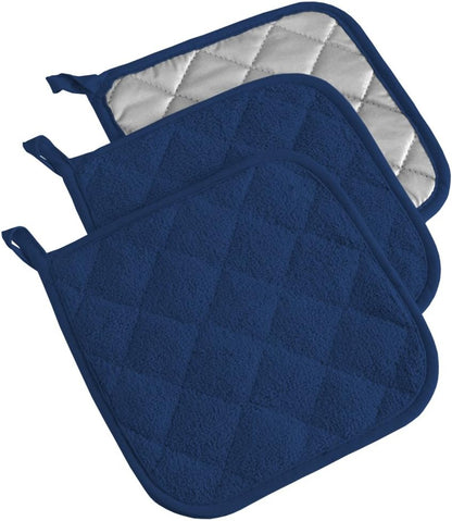 Quilted Cotton Potholders - Set of 3