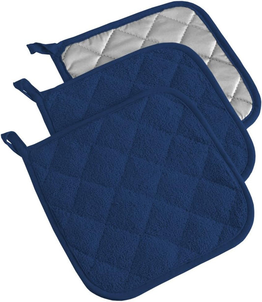 Quilted Cotton Potholders - Set of 3
