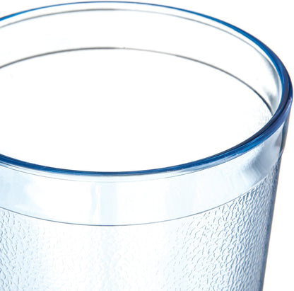 Close-up view of the textured tumbler rim and grip surface