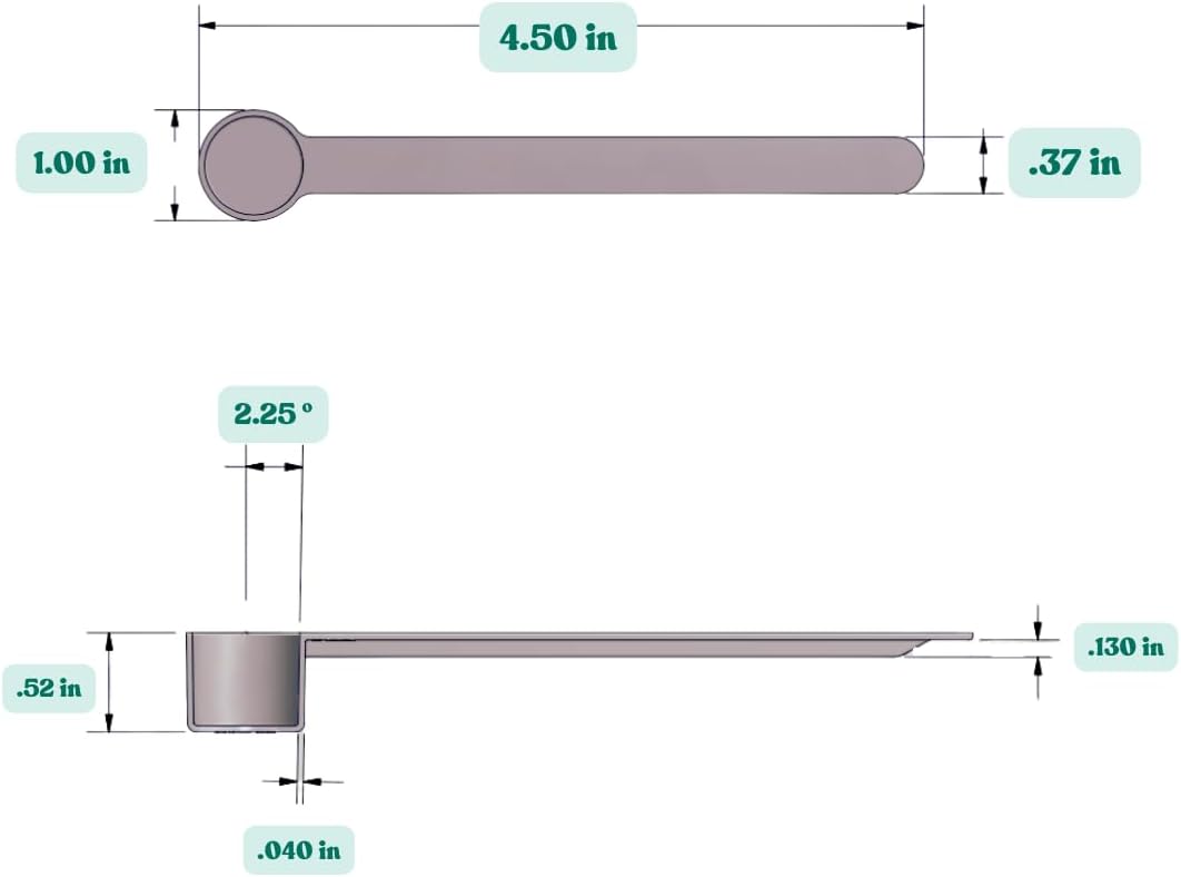 Long-Handle Measuring Scoop - 1 tsp - product view 2