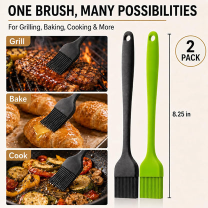 Silicone Pastry & Basting Brushes - Set of 2 - product view 3
