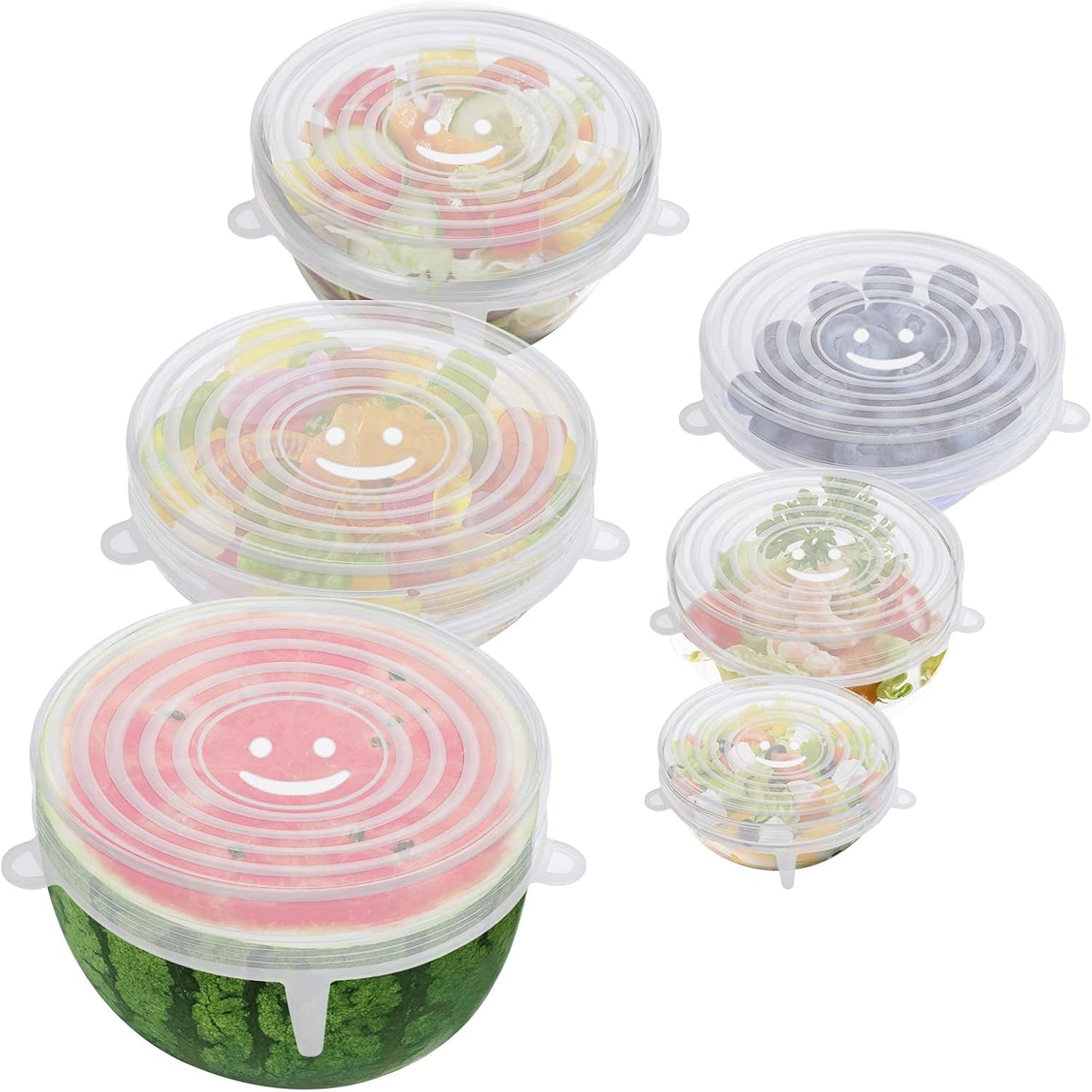 Reusable Silicone Stretch Lids - Set of 6