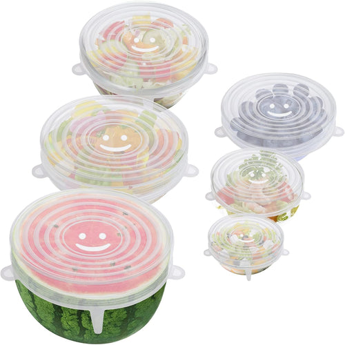 Reusable Silicone Stretch Lids - Set of 6
