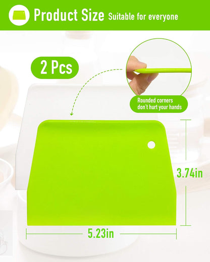 Flexible Dough & Bowl Scrapers - Set of 2 - product view 3