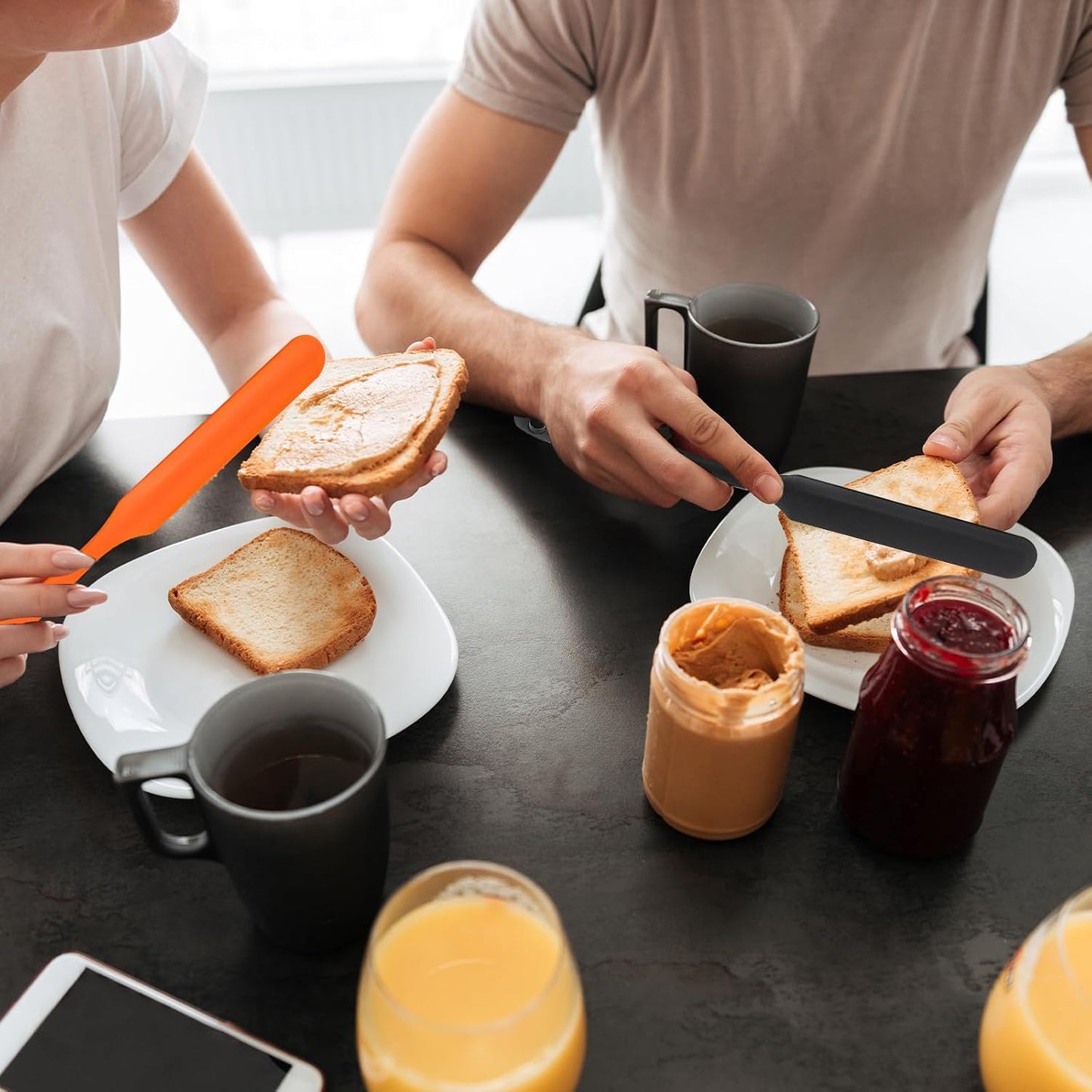 Long-Handle Silicone Jar Spatulas - Set of 3 - product view 4