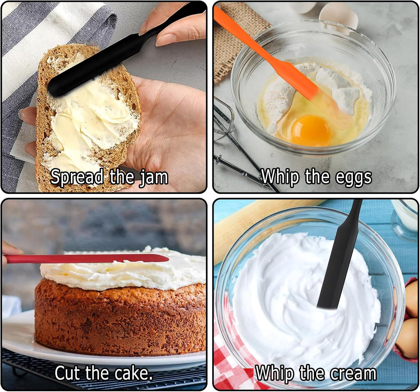 Long-Handle Silicone Jar Spatulas - Set of 3 - product view 5