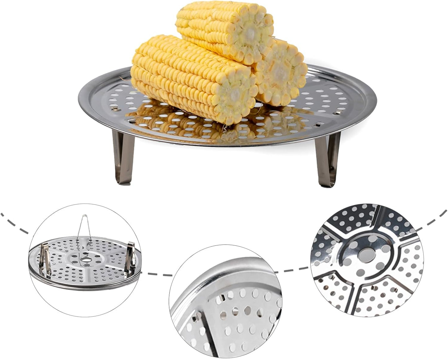 Stainless Steel Steamer Rack - 8.7 in - product view 3