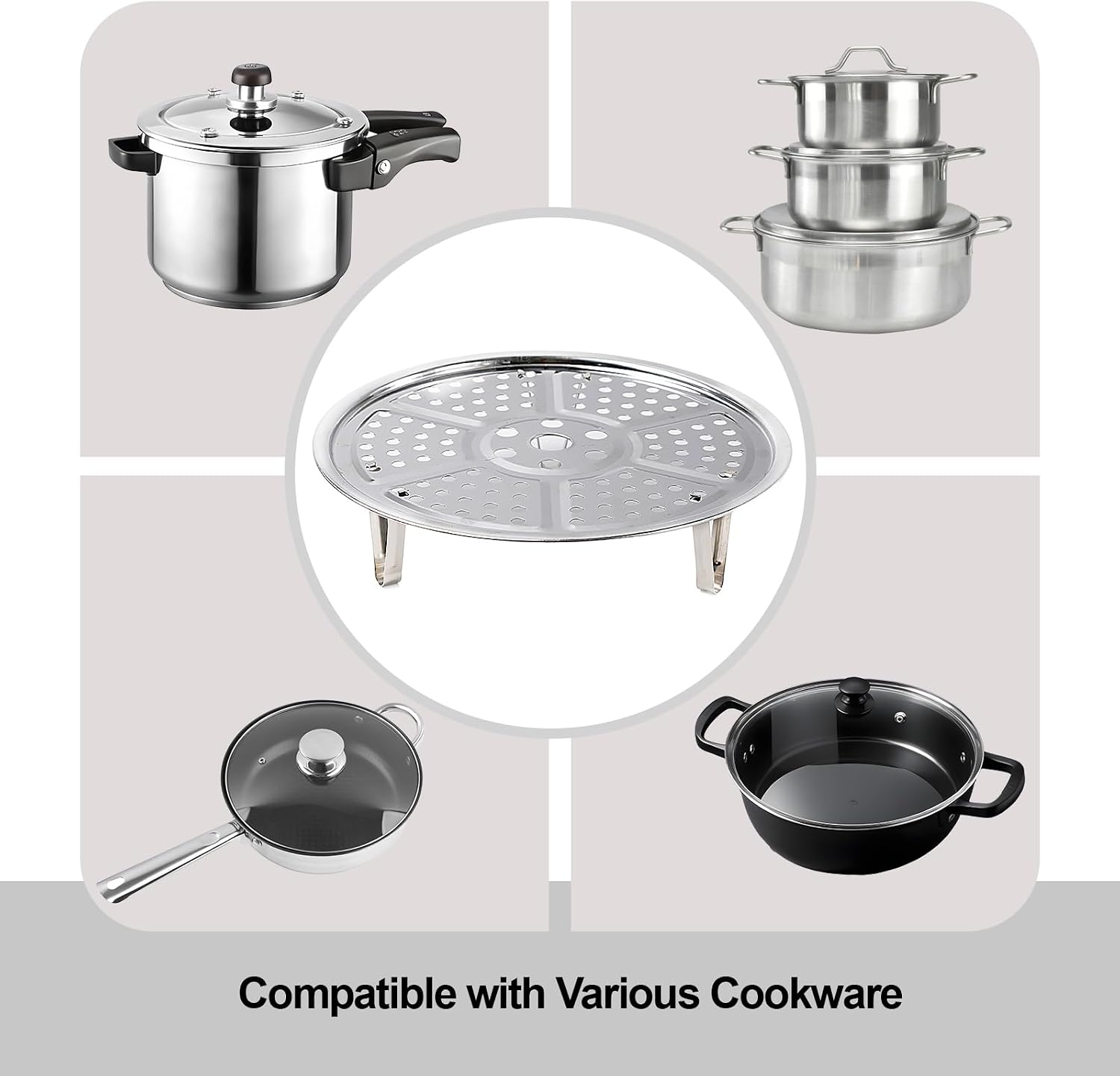 Stainless Steel Steamer Rack - 8.7 in - product view 4