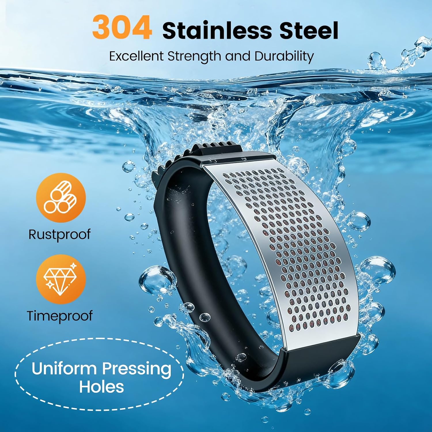 Stainless Steel Garlic Rocker Set - product view 3
